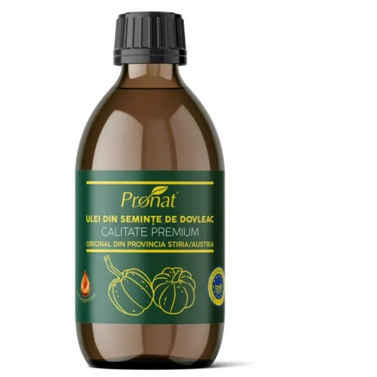 Ulei din seminte prajite de dovleac, originar din provincia Stiria / Austria, 250ml Pronat