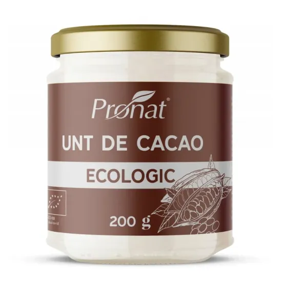 Unt de cacao bio, 200g Pronat