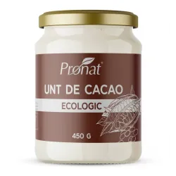 Unt de cacao bio, 450g Pronat Unt de cacao bio, 450g Pronat