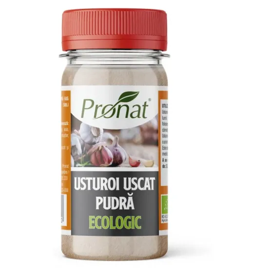 Usturoi bio uscat pudra, 60g Pronat