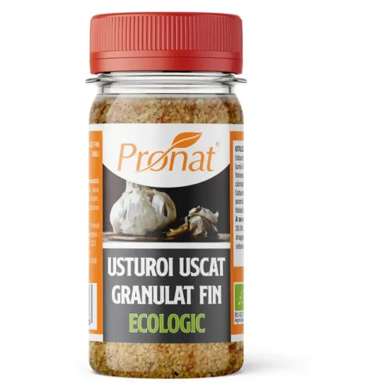 Usturoi uscat granulat fin bio, 60g Pronat