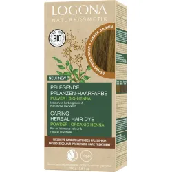 Vopsea de par bio pe baza de plante, maro chihlimbar 100g Logona Vopsea de par bio pe baza de plante, maro chihlimbar 100g Logona