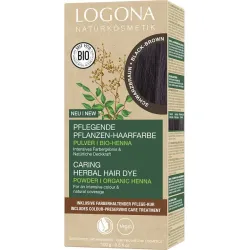 Vopsea de par bio pe baza de plante, maro inchis 100g Logona Vopsea de par bio pe baza de plante, maro inchis 100g Logona