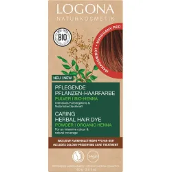 Vopsea de par bio pe baza de plante, rosu mahon 100g Logona Vopsea de par bio pe baza de plante, rosu mahon 100g Logona