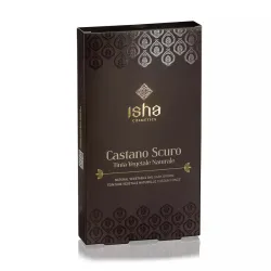 Vopsea de par naturala castaniu inchis, 100g, Isha Vopsea de par naturala castaniu inchis, 100g, Isha