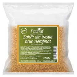 Zahar brun din trestie nerafinat, raw, 500g Pronat Zahar brun din trestie nerafinat, raw, 500g Pronat