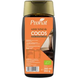 Zahar lichid de cocos, bio, 250ml / 350g Pronat Zahar lichid de cocos, bio, 250ml / 350g Pronat