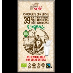 Ciocolata cu lapte bio si fairtrade, 100g Chocolates Sole
