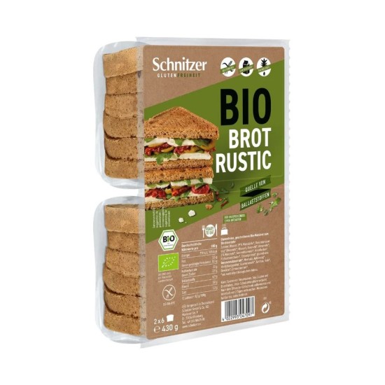 Paine bio neagra de toast, fara gluten, 430g Schnitzer Glutenfree