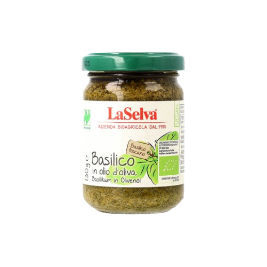 Busuioc bio in ulei de masline, 130g LaSelva