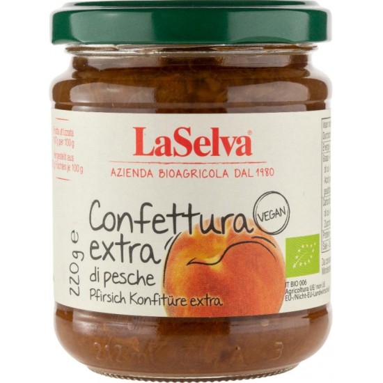 Dulceata bio extra de piersici, 220g LaSelva